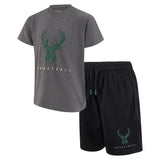 Ultra Game Boys NBA Official Super Soft T-Shirt & Basketball Shorts Set | Milwaukee Bucks