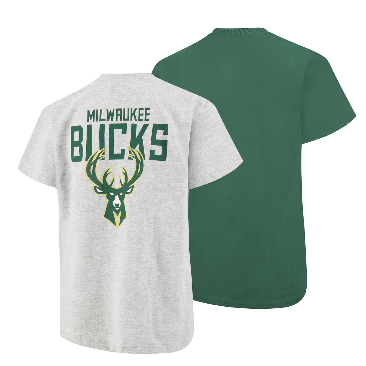 Ultra Game Youth NBA Official Standard Super Soft 2 Pack T-Shirt Set | Milwaukee Bucks