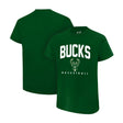 Ultra Game Youth NBA Official Arched Plexi Short Sleeve T-Shirt | Milwaukee Bucks