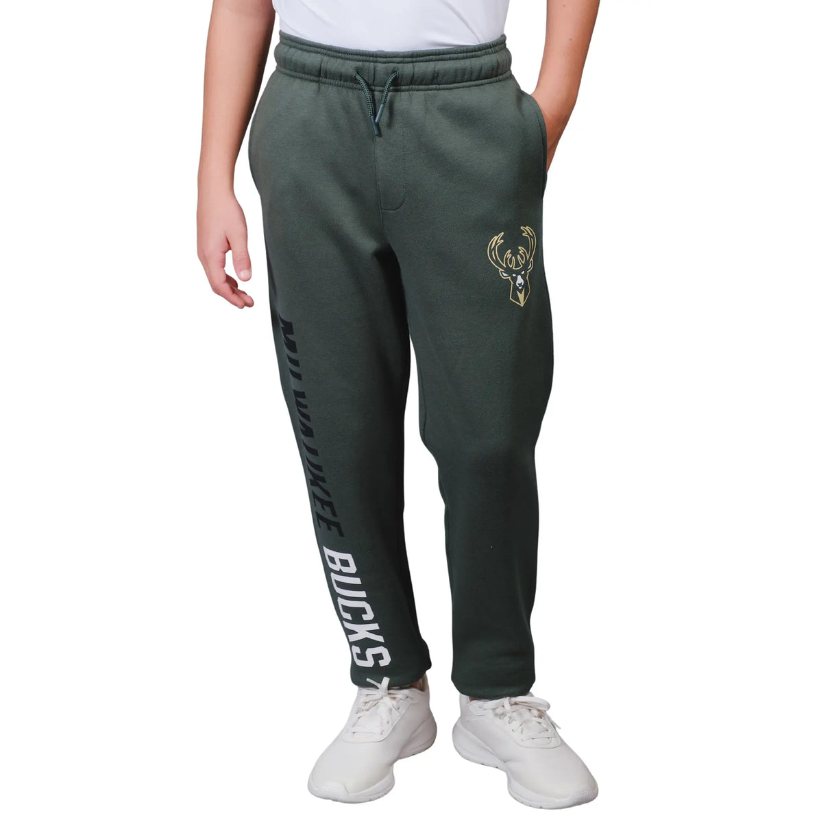 Ultra Game Youth NBA Official Super Soft Game Day Jogger Sweatpants | Milwaukee Bucks