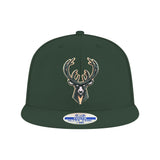 Ultra Game Youth NBA Official 8-20 Twill Snap Back Ultimate Baseball Cap Hat | Milwaukee Bucks