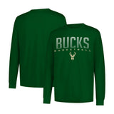Ultra Game Youth NBA Official Supremely Soft Long Sleeve T-Shirt | Milwaukee Bucks