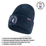 Ultra Game Youth NBA Official Super Soft Winter Beanie Knit Hat With Extra Warm Touch Screen Gloves | Minnesota Timberwolves