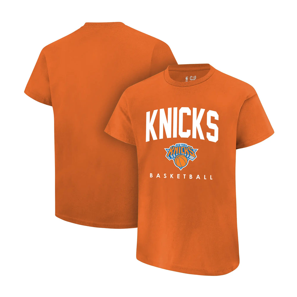 Ultra Game Youth NBA Official Arched Plexi Short Sleeve T-Shirt | New York Knicks