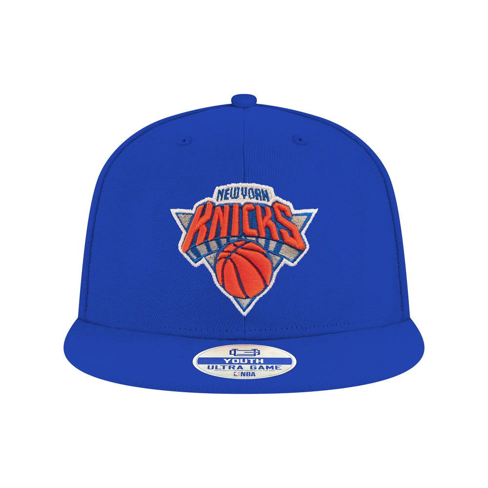 Ultra Game Youth NBA Official 8-20 Twill Snap Back Ultimate Baseball Cap Hat | New York Knicks