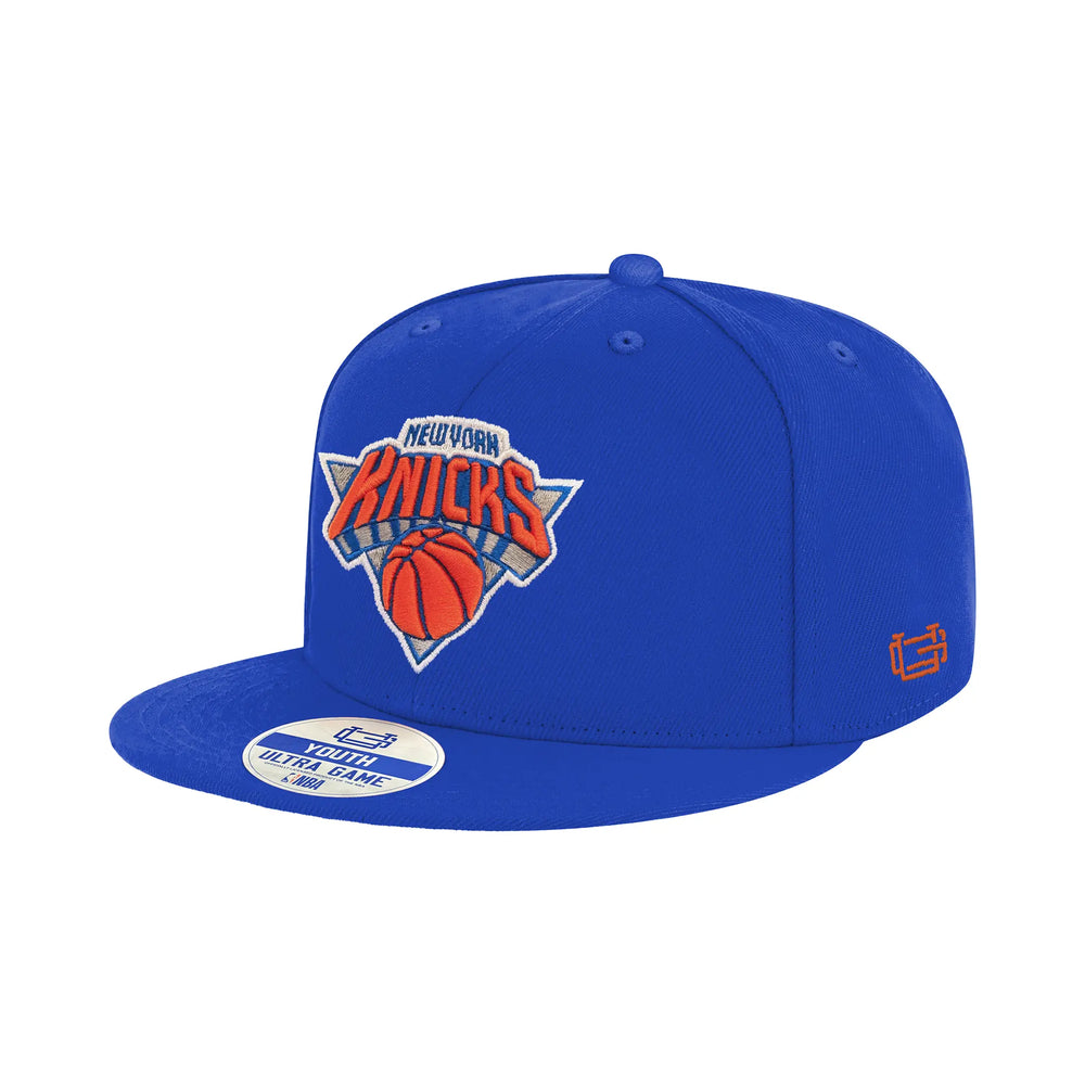 Ultra Game Youth NBA Official 8-20 Twill Snap Back Ultimate Baseball Cap Hat | New York Knicks