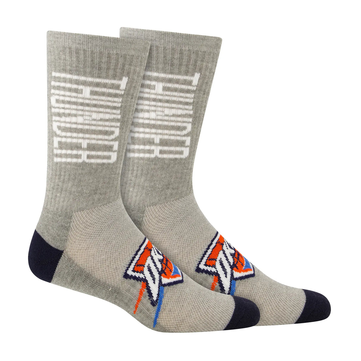 Ultra Game Boys NBA Official Athletic Cushioned Vertical Attack Team Crew Socks - 3 Pack | Oklahoma City Thunder