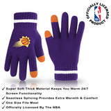 Ultra Game Youth NBA Official Super Soft Winter Beanie Knit Hat With Extra Warm Touch Screen Gloves | Phoenix Suns