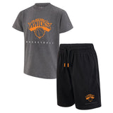 Ultra Game Boys NBA Official Super Soft T-Shirt & Basketball Shorts Set | New York Knicks