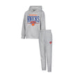 Ultra Game Youth NBA Official Super Soft Hoodie Sweatshirt and Sweatpants Joggers Set | New York Knicks