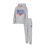 Ultra Game Youth NBA Official Super Soft Hoodie Sweatshirt and Sweatpants Joggers Set | New York Knicks