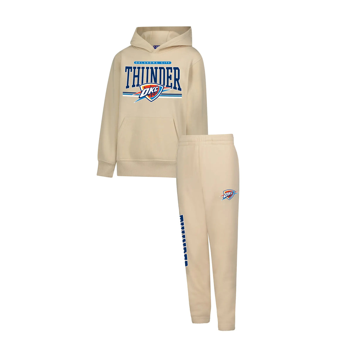 Ultra Game Youth NBA Official Super Soft Hoodie Sweatshirt and Sweatpants Joggers Set | Oklahoma City Thunder