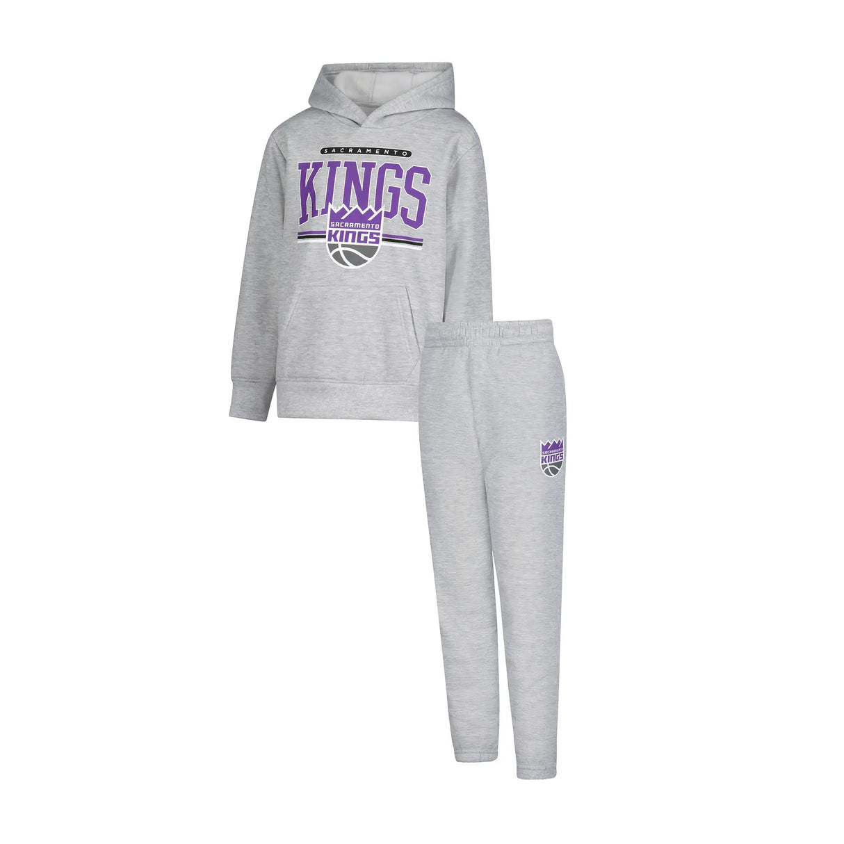 Ultra Game Youth NBA Official Super Soft Hoodie Sweatshirt and Sweatpants Joggers Set | Sacramento Kings