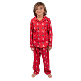 Ultra Game Youth NBA Official 2-Piece Super Soft Button Down Pajamas Set | Houston Rockets