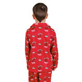 Ultra Game Youth NBA Official 2-Piece Super Soft Button Down Pajamas Set | Miami Heat