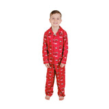 Ultra Game Youth NBA Official 2-Piece Super Soft Button Down Pajamas Set | Miami Heat