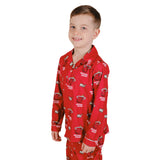 Ultra Game Youth NBA Official 2-Piece Super Soft Button Down Pajamas Set | Miami Heat
