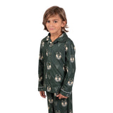 Ultra Game Youth NBA Official 2-Piece Super Soft Button Down Pajamas Set | Milwaukee Bucks