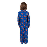 Ultra Game Youth NBA Official 2-Piece Super Soft Button Down Pajamas Set | New York Knicks