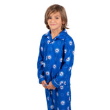 Ultra Game Youth NBA Official 2-Piece Super Soft Button Down Pajamas Set | Philadelphia 76ers
