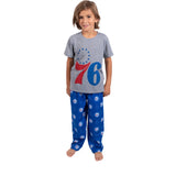 Ultra Game Youth NBA Official 2-Piece PJs Lounge Pants & Tee Set | Philadelphia 76ers