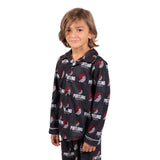 Ultra Game Youth NBA Official 2-Piece Super Soft Button Down Pajamas Set | Portland Trail Blazers