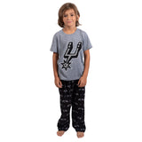 Ultra Game Youth NBA Official 2-Piece PJs Lounge Pants & Tee Set | San Antonio Spurs