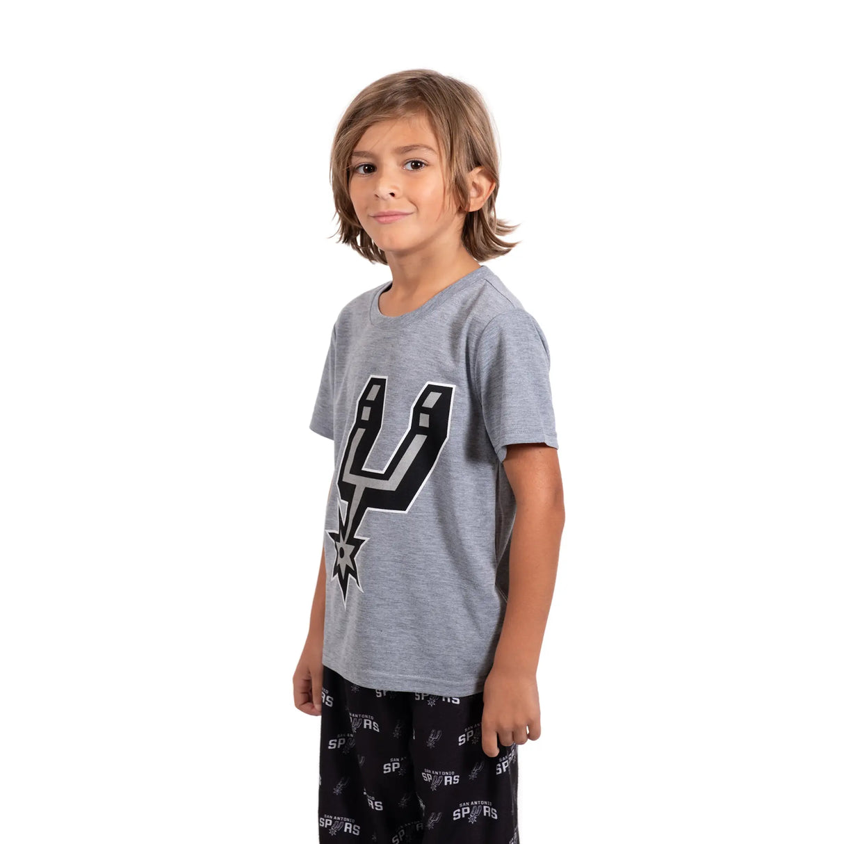 Ultra Game Youth NBA Official 2-Piece PJs Lounge Pants & Tee Set | San Antonio Spurs