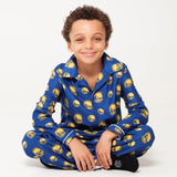 Ultra Game Youth NBA Official 2-Piece Super Soft Button Down Pajamas Set | New York Knicks