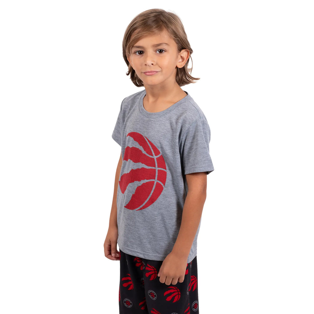 Ultra Game Youth NBA Official 2-Piece PJs Lounge Pants & Tee Set | Toronto Raptors