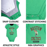 Ultra Game Youth NBA Official Baby Super Soft Cotton 3 Pack Creeper Bodysuit | Miami Heat