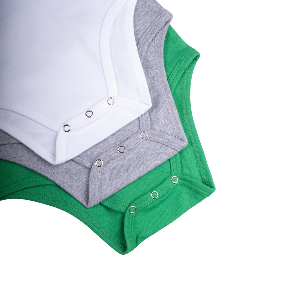Ultra Game Youth NBA Official Baby Super Soft Cotton 3 Pack Creeper Bodysuit | Boston Celtics