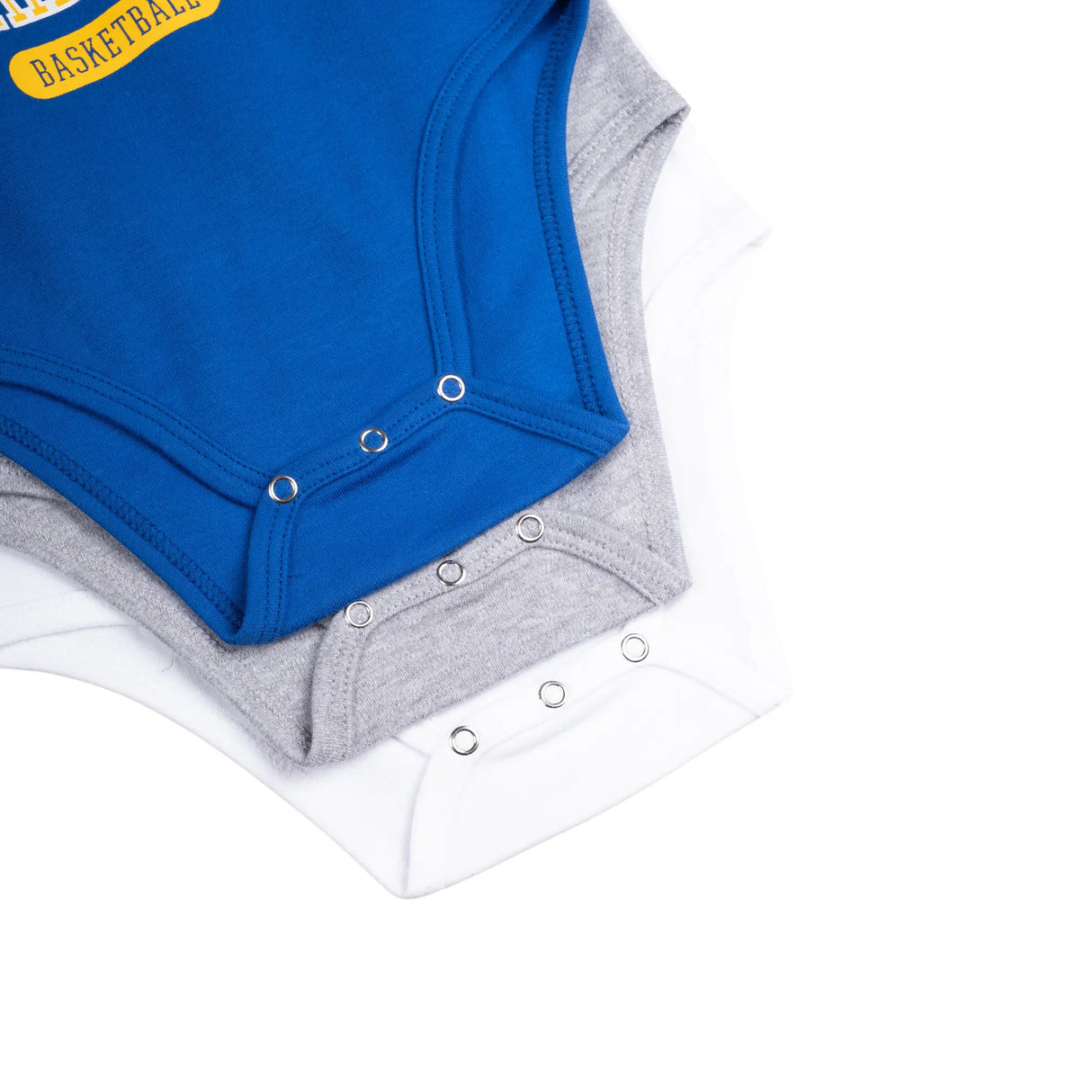 Ultra Game Youth NBA Official Baby Super Soft Cotton 3 Pack Creeper Bodysuit | Golden State Warriors