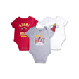 Ultra Game Youth NBA Official Baby Super Soft Cotton 3 Pack Creeper Bodysuit | Miami Heat