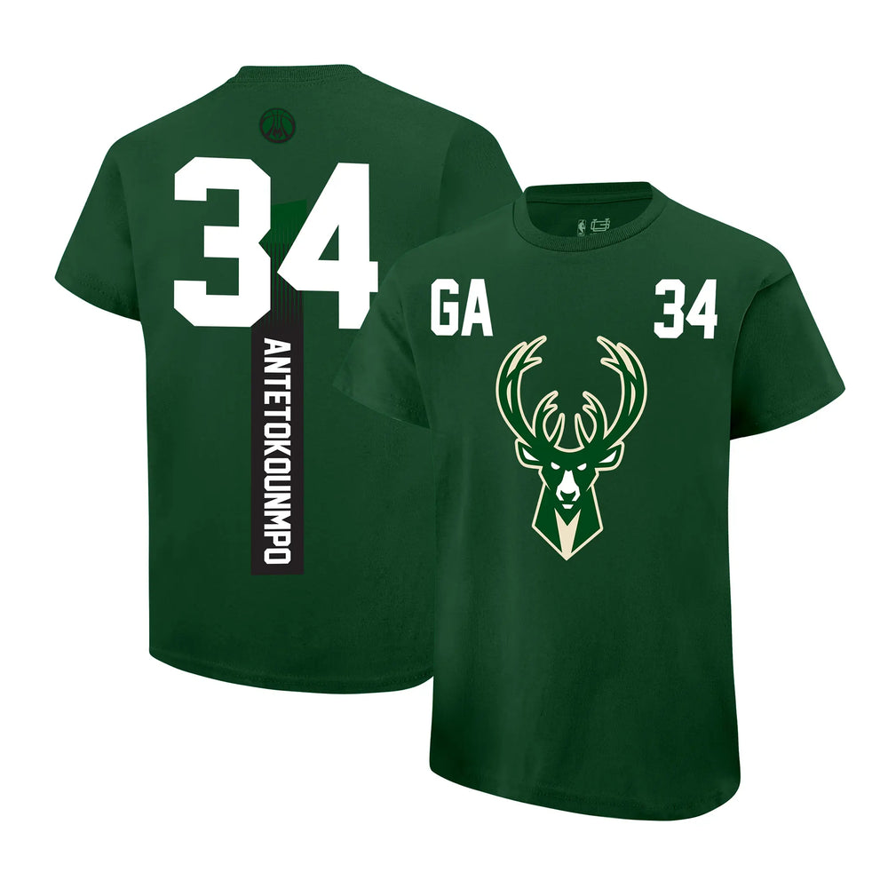 Ultra Game Youth NBA Official Super Soft Fly High Players T-Shirt | Milwaukee Bucks - Giannis Antetokounmpo