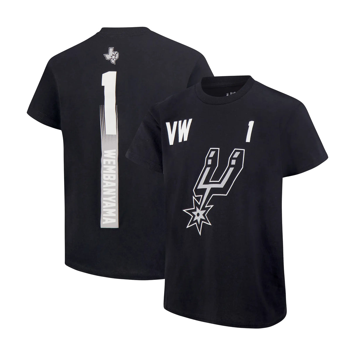 Ultra Game Youth NBA Official Super Soft Fly High Players T-Shirt | San Antonio Spurs - Victor Wembanyama