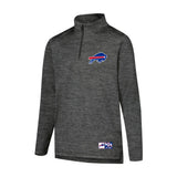 Ultra Game Youth NFL Official Super Soft Quarter Zip Long Sleeve T-Shirt | Buffalo Bills