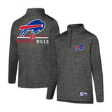 Ultra Game Youth NFL Official Super Soft Quarter Zip Long Sleeve T-Shirt | Buffalo Bills