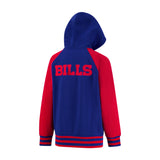 Ultra Game Youth NFL Official Super Soft Full Zip Varsity Hoodie Sweatshirt | Buffalo Bills