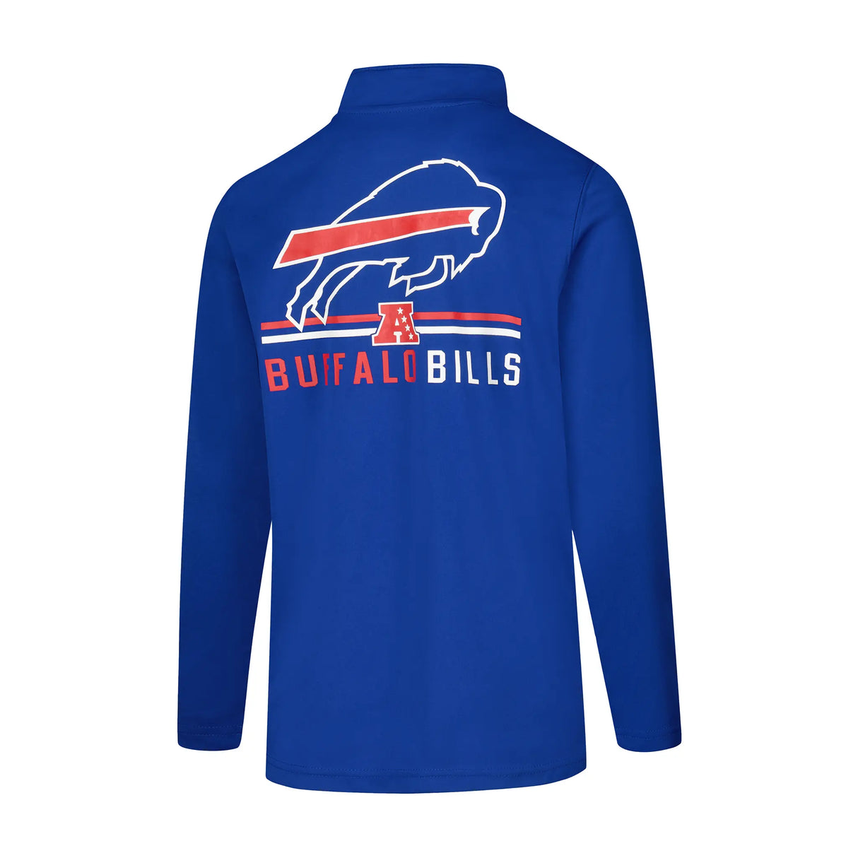 Ultra Game Youth NFL Official Super Soft Quarter Zip Long Sleeve T-Shirt | Buffalo Bills