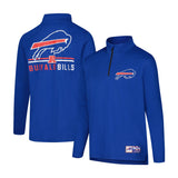 Ultra Game Youth NFL Official Super Soft Quarter Zip Long Sleeve T-Shirt