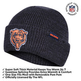 Ultra Game Youth NFL Official Super Soft Marl Knit Winter Beanie Knit Hat with Extra Warm Touch Screen Gloves