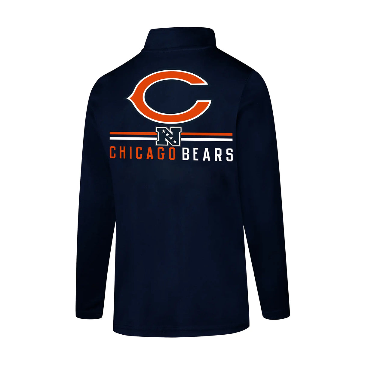 Ultra Game Youth NFL Official Super Soft Quarter Zip Long Sleeve T-Shirt | Chicago Bears