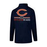 Ultra Game Youth NFL Official Super Soft Quarter Zip Long Sleeve T-Shirt | Chicago Bears
