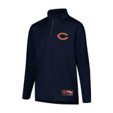 Ultra Game Youth NFL Official Super Soft Quarter Zip Long Sleeve T-Shirt | Chicago Bears