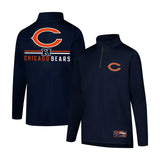 Ultra Game Youth NFL Official Super Soft Quarter Zip Long Sleeve T-Shirt