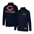 Ultra Game Youth NFL Official Super Soft Quarter Zip Long Sleeve T-Shirt | Chicago Bears