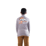 Ultra Game Youth NFL Official Super Soft Quarter Zip Long Sleeve T-Shirt | Denver Broncos