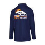 Ultra Game Youth NFL Official Super Soft Quarter Zip Long Sleeve T-Shirt