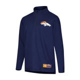 Ultra Game Youth NFL Official Super Soft Quarter Zip Long Sleeve T-Shirt